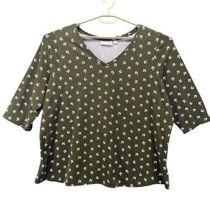 Belle By Kim Gravel Womens Shirt Size 3X Arrow Print Oversized Top Relaxed Comfy